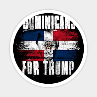 Dominicans For Trump - Trump 2020 Patriotic Flag Magnet